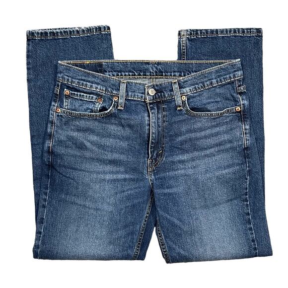 Levi’s 514 Medium Wash Blue Straight Fit Denim Jeans Mens Size 32x30 - Picture 1 of 8